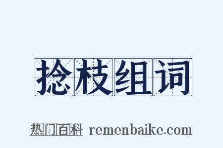 捻枝组词是什么意思的图片